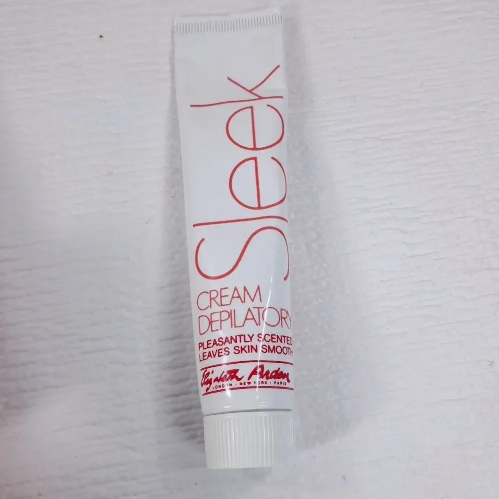Vintage Elizabeth Arden SLEEK Cream Depilatory made in USA‎ vanity collectible